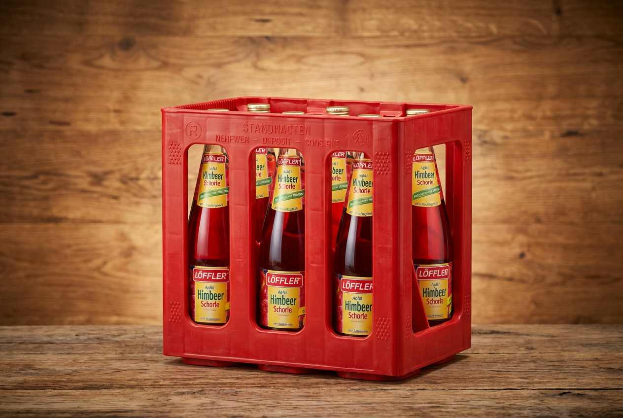 Apfel-Himbeerschorle