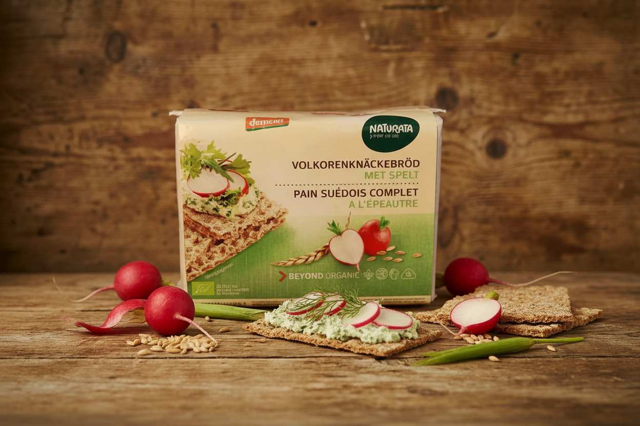 Vollkorn Knäckebrot mit Dinkel (bio)